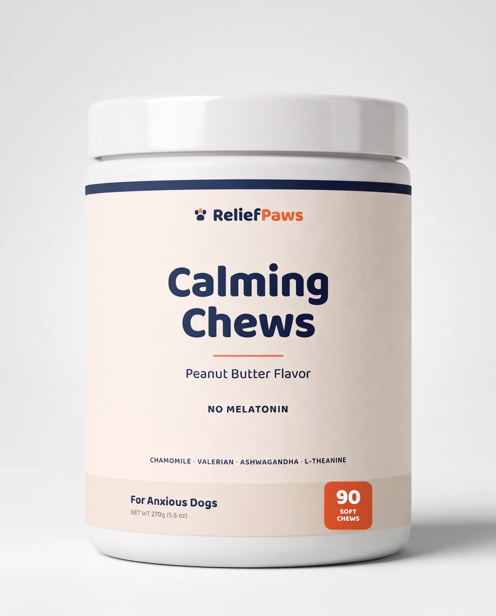 ReliefPaws Calming Chews, 90 soft chews, no melatonin